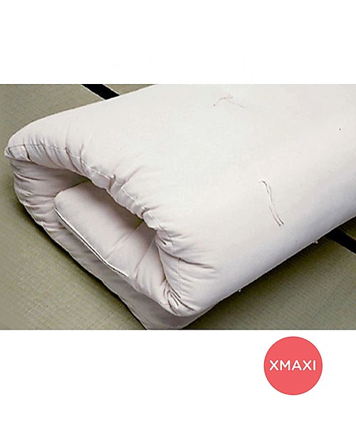 Woodly Futon Mattress XMAXI 120 x 200 cm - 100% Untreated Cotton - Perfect for Low or Montessori beds! Mattresses