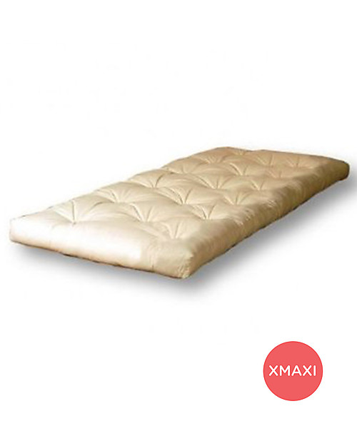 Woodly Futon Mattress XMAXI 120 x 200 cm - 100% Untreated Cotton - Perfect for Low or Montessori beds! Mattresses