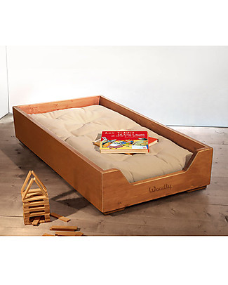 Woodly OUTLET Stacking Montessori Bed SMALL - Honey - Made in Italy - Showroom Sample Montessori Beds