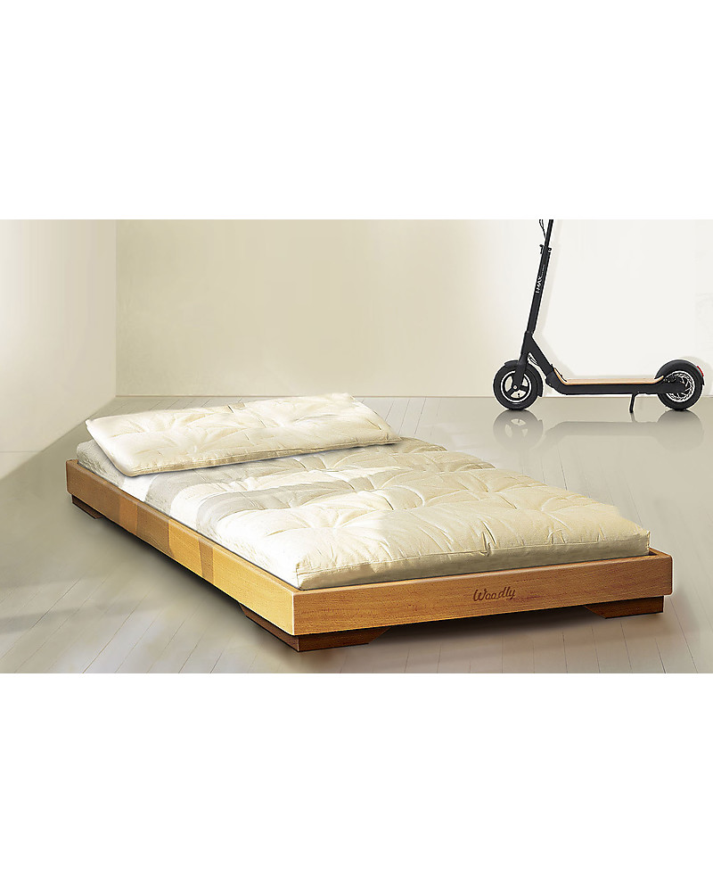 volwassene Installatie Premedicatie Woodly Pure Low Bed Maxi - Honey - 140 x 180 cm - Made in Italy unisex  (bambini)