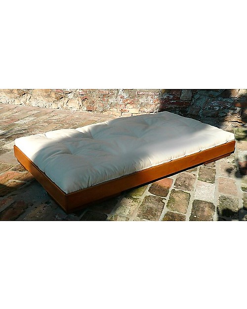 Woodly Pure Low Bed Maxi - Shabby White - 140 x 180 cm - Made in Italy Montessori Beds