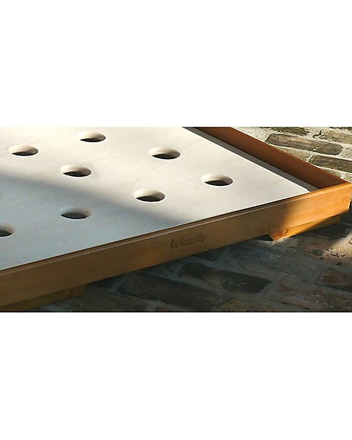 Woodly Pure Low Bed Maxi - Shabby White - 140 x 180 cm - Made in Italy Montessori Beds