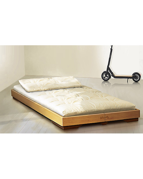 Woodly Pure Low Bed Xmaxi - Natural - 120 x 200 cm - Made in Italy Montessori Beds