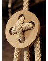 Woodly Roll Suspension Crib Wool and Wood - Brown - Made in Italy Cribs & Moses Baskets