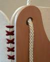 Woodly Roll Suspension Crib Wool and Wood - Red - Made in Italy Cribs & Moses Baskets