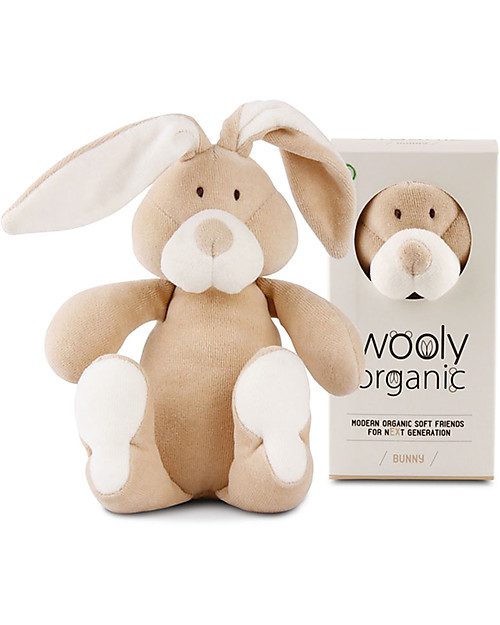 Wooly Organic Soft Toy, Bunny, Small 17.5 cm - 100% organic cotton Soft Toys