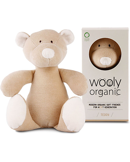 Wooly Organic Soft Toy, Teddy, Small 17 cm - 100% organic cotton Soft Toys