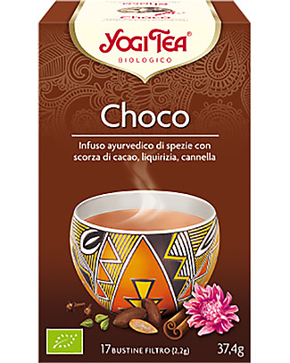 Yogi Tea Choco, Ayurvedic Infuse with Cocoa, Liquorice and Cinnamon, 17 teabags - Calming Infusions