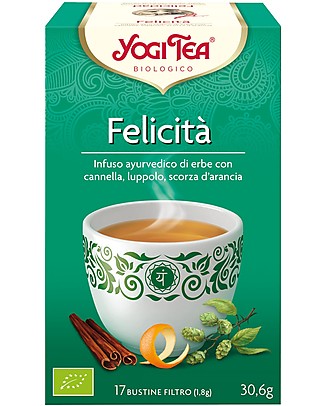 Yogi Tea Happiness, Ayurvedic Blend with Cinnamon, Hop and Orange Peel - 17 teabags Infusions
