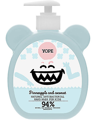 Yope Antibacterical Hand Soap for Kids - 400 ml - Pineapple and Coconut Kit Toilette Baby