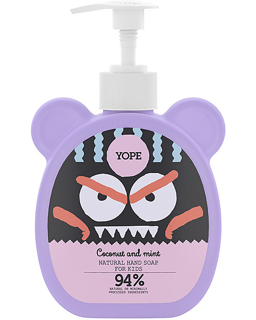 Yope Natural Hand Soap for Kids - 400 ml - Coconut and Mint Baby Bath Wash and shampoo