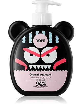 Yope Natural Hand Soap for Kids, 400 ml - Coconut and Mint Kit Toilette Baby
