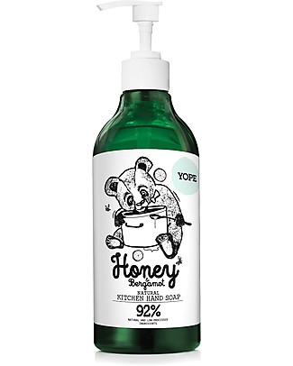 Yope Natural Kitchen Hand Soap, 500 ml - Honey and Bergamot Detergents
