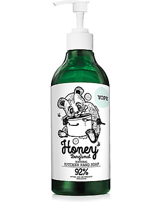 Yope Natural Kitchen Hand Soap, 500 ml - Honey and Bergamot Detergents