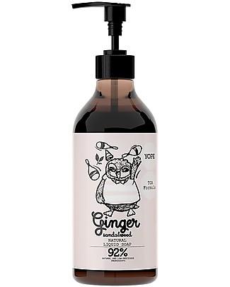 Yope Nourishing Liquid Soap for Hands, 500 ml - Ginger and Sandalwood Detergents