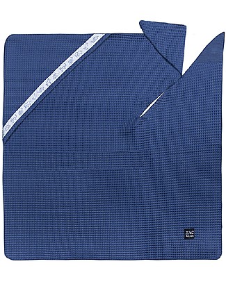 Zac 4 Kids Abbraccio Hooded Towel - Navy - 100% cotton Towels And Flannels