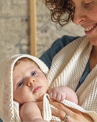 Zac 4 Kids Abbraccio Hooded Towel - White - 100% cotton Towels And Flannels