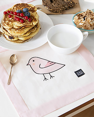Zac 4 Kids Baby Placemat - Dolomiti Collection - Bird Blush - 100% Cotton Placemat