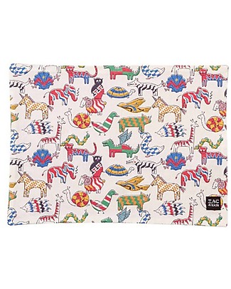 Zac 4 Kids Baby Placemat Palio Collection, Jungle with Ochre Back - 100% cotton Meal Sets