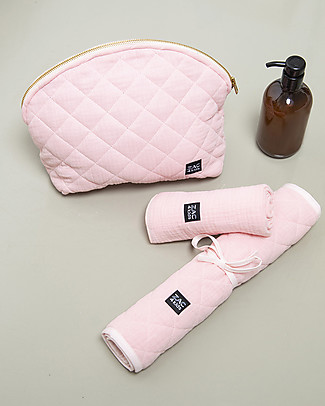 Zac 4 Kids Beauty Case - Blush - Cotton Matelassé Makeup Bags and Pouches