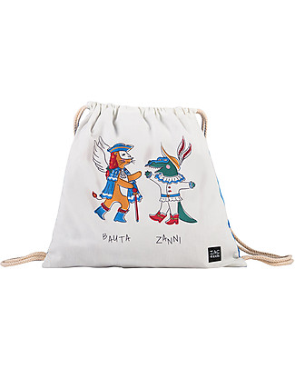 Zac 4 Kids Drawstring Bag Portrait - Venice Collection, Cobalt/Bauta and Zanni - Perfect for pre-schoolers! Small Backpacks