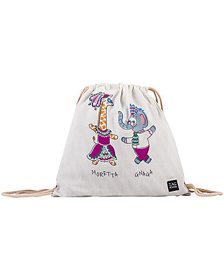 Zac 4 Kids Drawstring Bag Portrait - Venice Collection, Magenta/Moretta and Gnana - Perfect for pre-schoolers! null