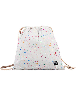 Zac 4 Kids Drawstring Bag - Venice Collection, Magenta/Confetti - Perfect for pre-schoolers! null