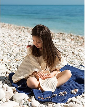 Zac 4 Kids Poncho Bathrobe - Natural White - 100% cotton Towels And Flannels