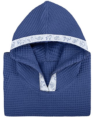 Zac 4 Kids Poncho Bathrobe - Navy - 100% cotton Towels And Flannels