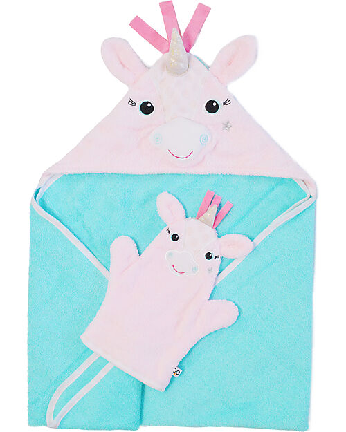 Zoocchini 100% Cotton Baby Hooded Towels - Allie the Alicorn Towels And Flannels
