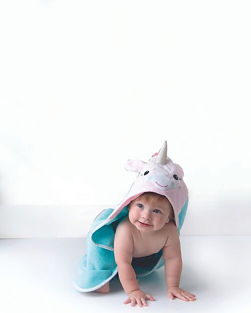 Zoocchini 100% Cotton Baby Hooded Towels - Allie the Alicorn Towels And Flannels