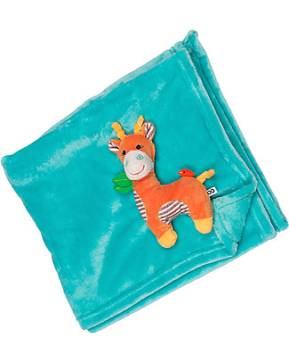 Zoocchini 2-in-1 Buddy Stroller Blanket, Giraffe - Super soft pile, 69 x 100 cm Blankets