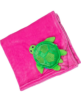 Zoocchini 2-in-1 Buddy Stroller Blanket, Turtle - Super soft pile, 69 x 100 cm Blankets
