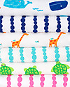 Zoocchini 2 Pack Flannel Baby Blankets 100 x 100 cm, Giraffe+Aqua - 100% cotton Muslin Swaddle