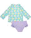 Zoocchini 2 Piece Set - Rash Guard Top + Bikini Bottom - Daisy - UPF 50+ Uv-Safe T-shirt
