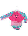 Zoocchini 3 Piece Baby Set - Rash Guard Top + Swimsuit + Hat - UPF 50+ - Franny the Flamingo Swim Diaper
