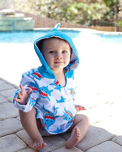 Zoocchini Baby Cover Up UPF 50+, Sherman the Shark Towels And Flannels
