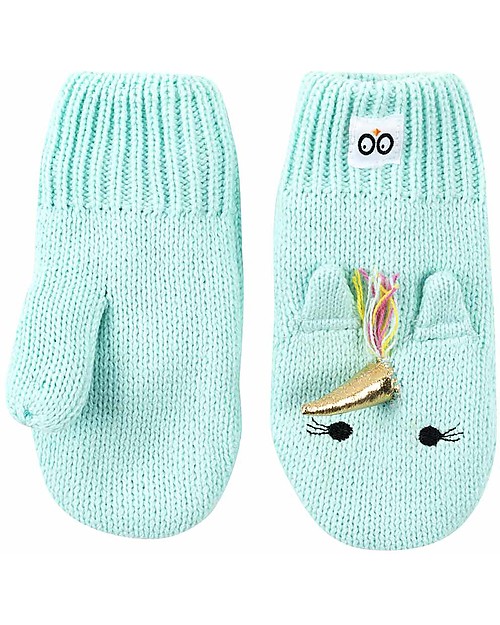 Zoocchini Baby Knit Mittens, Allie the Unicorn - Fleece lined! Gloves