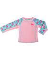 Zoocchini Baby Rash Guard Long Sleeved Swim Top - Franny the Flamingo Uv-Safe T-shirt