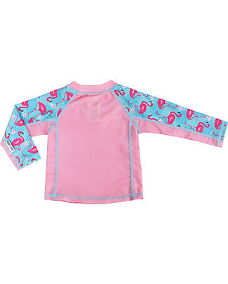 Zoocchini Baby Rash Guard Long Sleeved Swim Top - Franny the Flamingo Uv-Safe T-shirt
