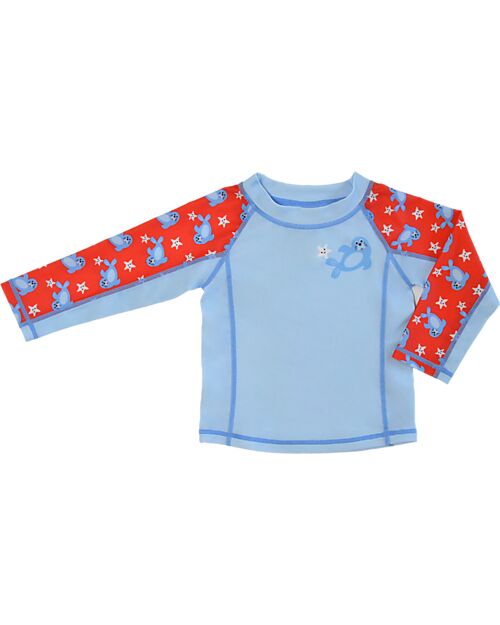 Zoocchini Baby Rash Guard Long Sleeved Swim Top - Sunny the Seal Uv-Safe T-shirt
