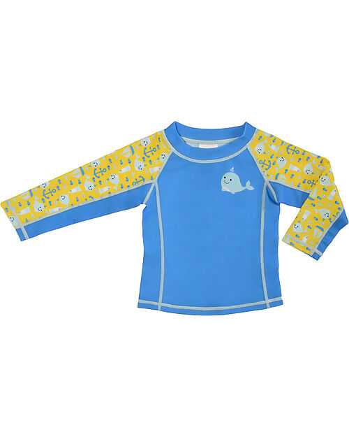 Zoocchini Baby Rash Guard Long Sleeved Swim Top - Willy the Whale Uv-Safe T-shirt