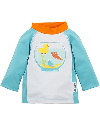 Zoocchini Baby Rash Guard UPF 50+, Fish Bowl Buddies Uv-Safe Sunsuits