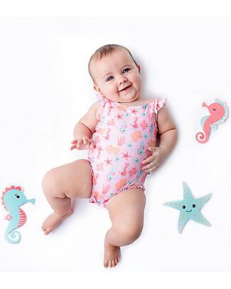 Zoocchini Baby Ruffled One Piece Swimsuit - Sally the Seahorse Swimsuits