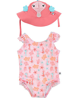 Cache Coeur One Piece Maternity Swimsuit Malibu - Reversible - UPF 50+ UV -  Oeko-Tex Certified unisex (bambini)
