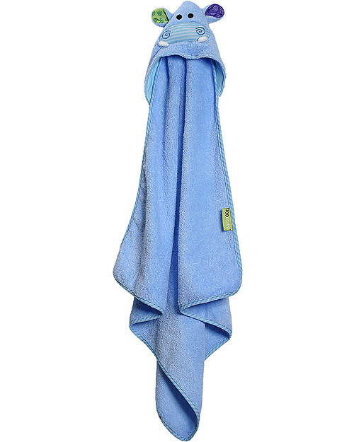 Zoocchini Baby Towel with Hood, Henry the Hippo - 100% cotton Towels And Flannels