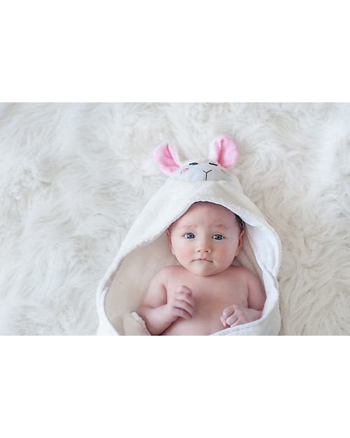 Zoocchini Baby Towel with Hood, Lola the Lamb - 100% cotton Towels And Flannels