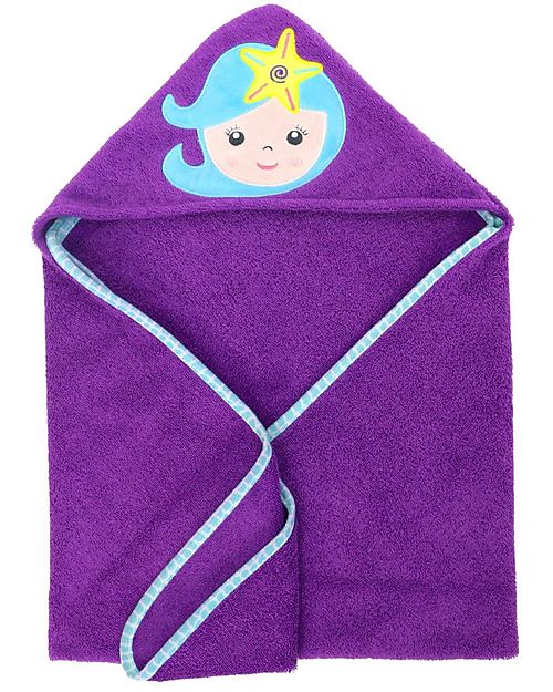 Zoocchini Baby Towel with Hood - Mermaid - 100% cotton Towels And Flannels