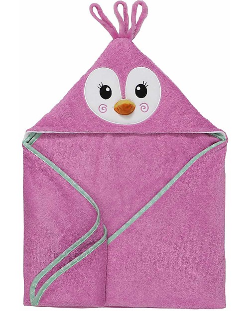 Zoocchini Baby Towel with Hood - Penguin - 100% cotton Towels And Flannels