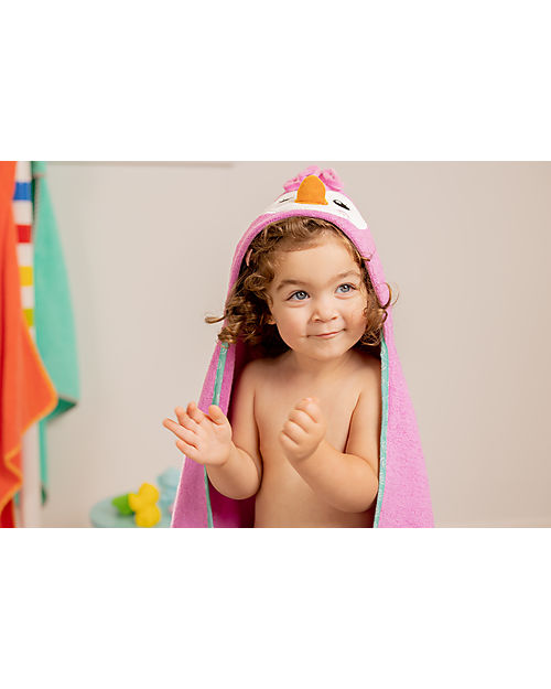 Zoocchini Baby Towel with Hood - Penguin - 100% cotton Towels And Flannels